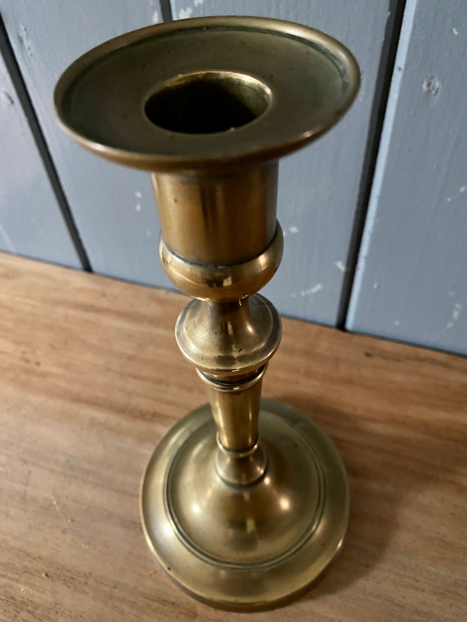 Old brass candle holder