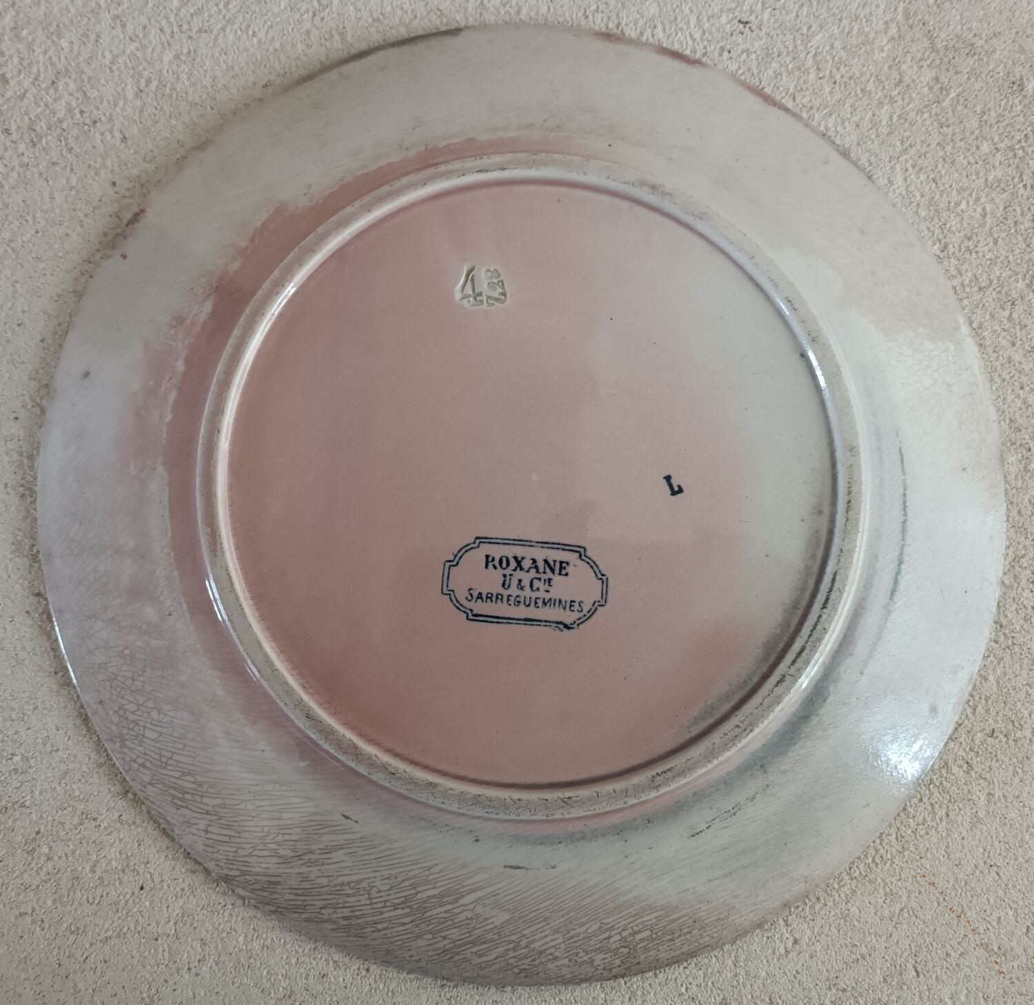 2 plates iron earth Sarreguemines