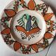 5 assiettes céramique artisanales Roumanie slave bohème oiseau table ou murales