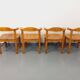 Set of 4 armchairs in pine from the 60s and 70s