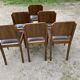 Set de 6 chaises art déco assise cuir