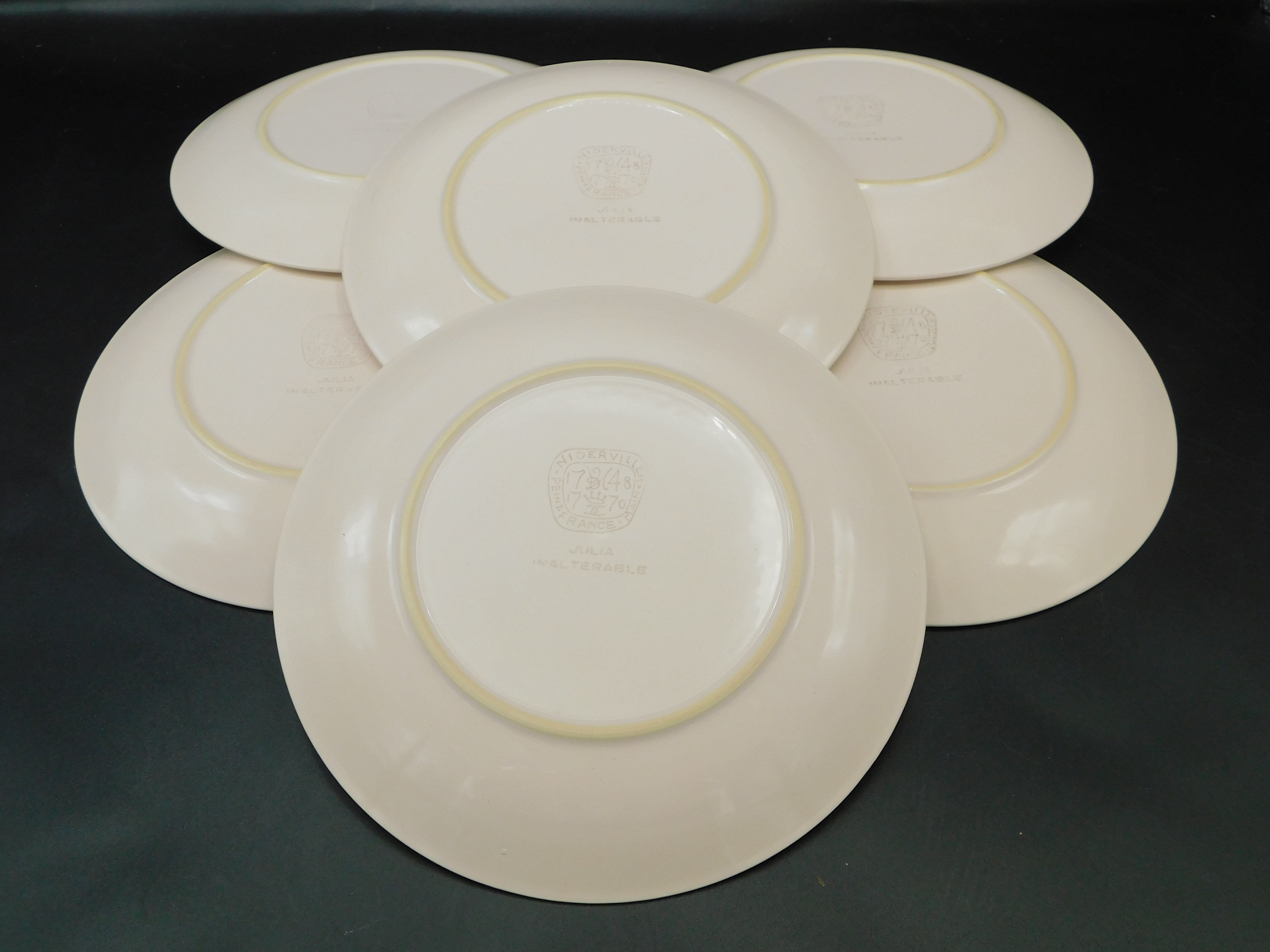 6 Julia dessert plates by Niderviller