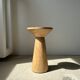 Side table, end of sofa in natural mango monoxyl conical tray H:50cm