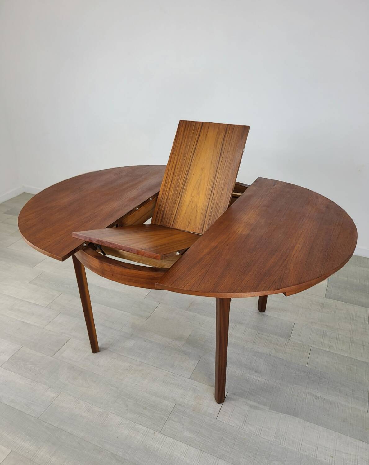 Danish round dining table Scandinavian teak vintage 1960s