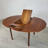 Table à manger ronde danoise teck scandinave vintage années 1960