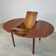 Danish round dining table Scandinavian teak vintage 1960s
