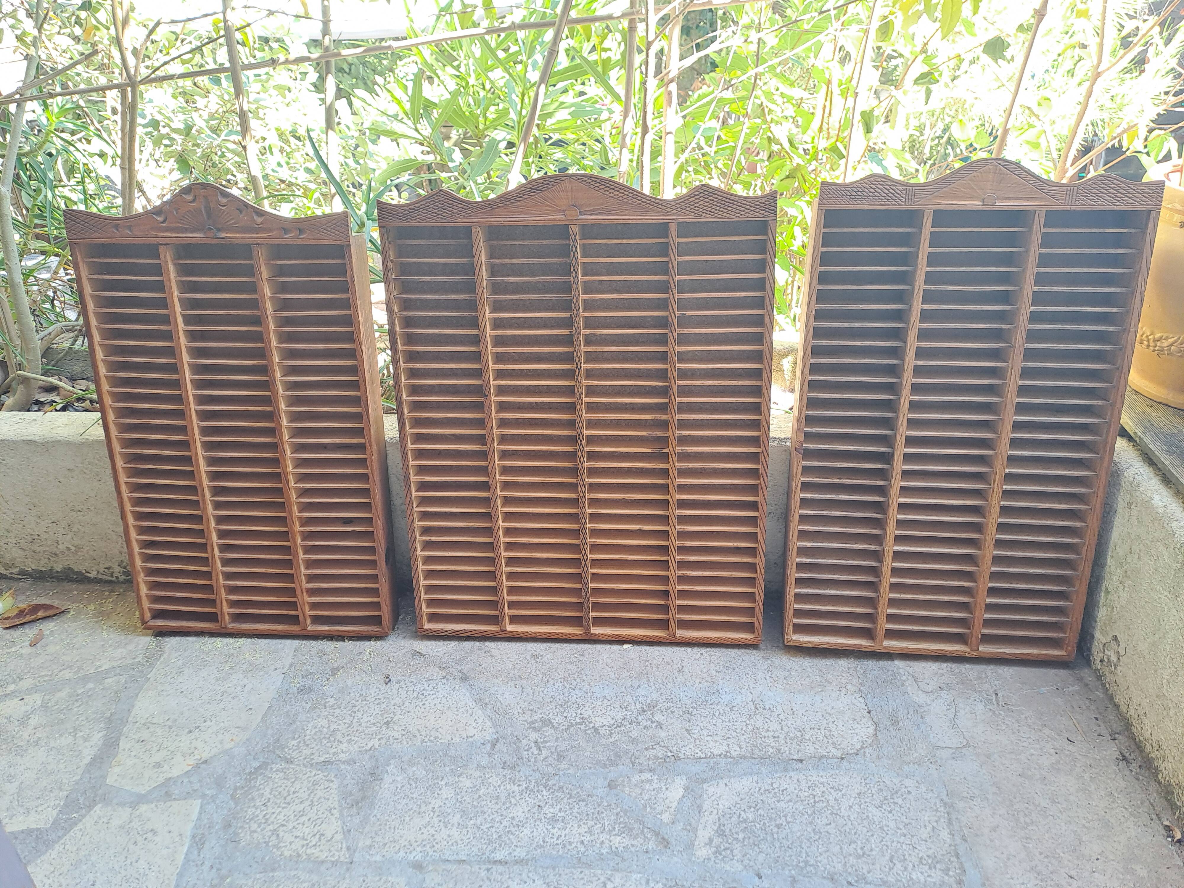 Lot 3 Lockers collection Storage Wood Decoration printing locker for collections