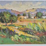 Provençal Landscape - Oil on canvas