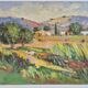 Huile sur toile, Paysage Provençal