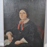 Oil on canvas portrait of a woman