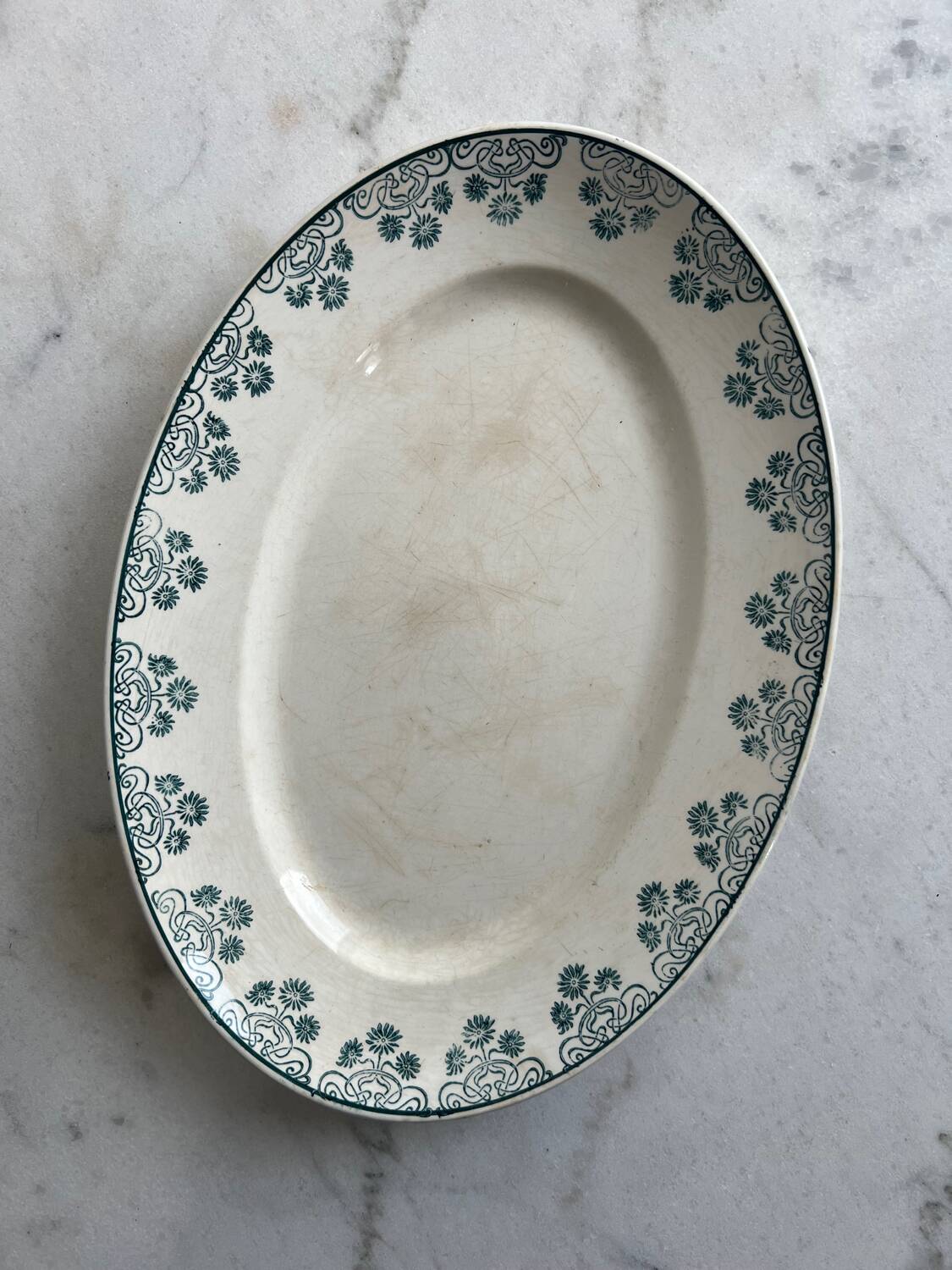 Oval presentation dish, Digoin ironstone