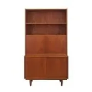 Teak bookcase with bar cabinet and secretary, Dammand & Rasmussen, Denmark, 1960s