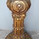 Golden carved wood lamppost or period 1940 Italy