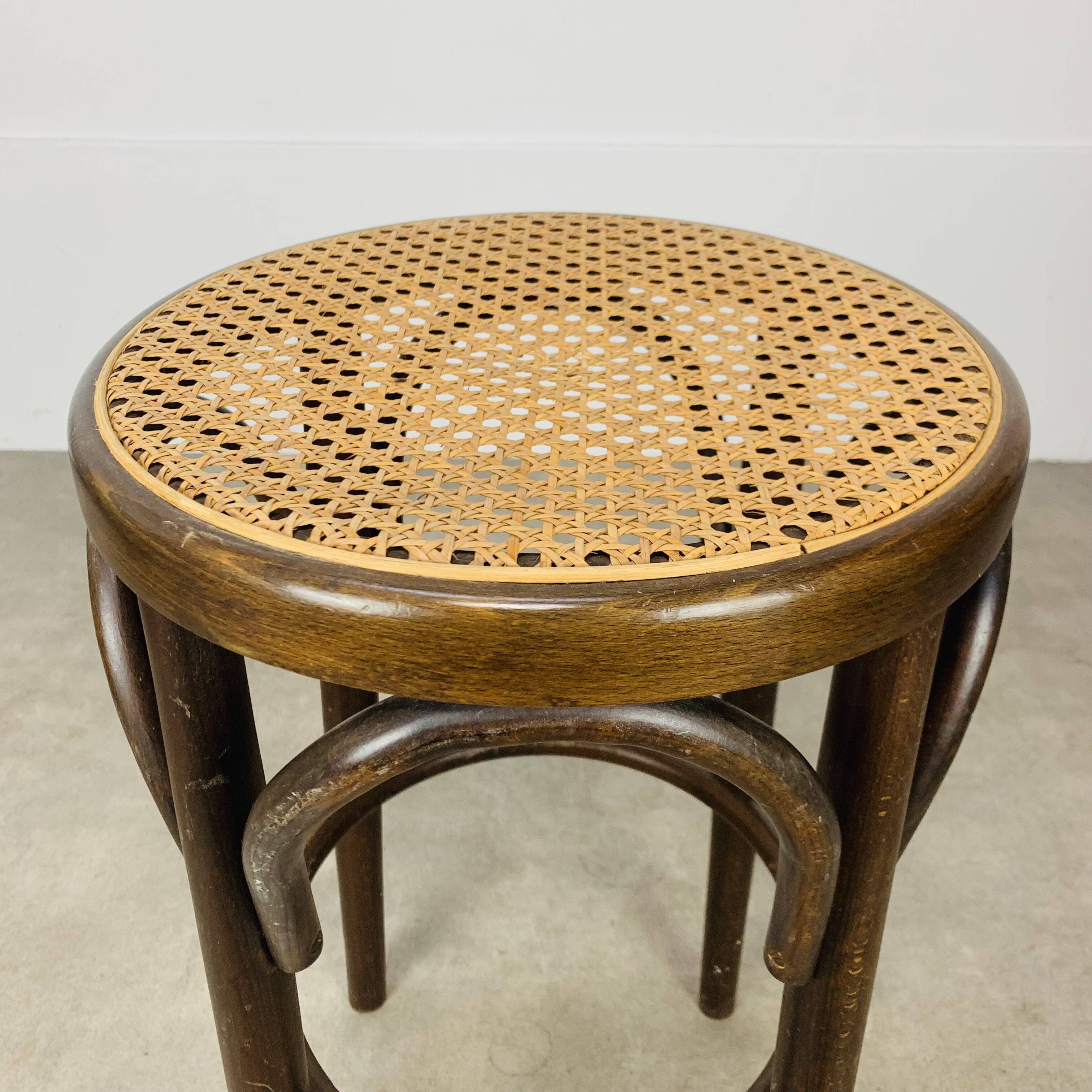 Cane and bentwood bistro stool