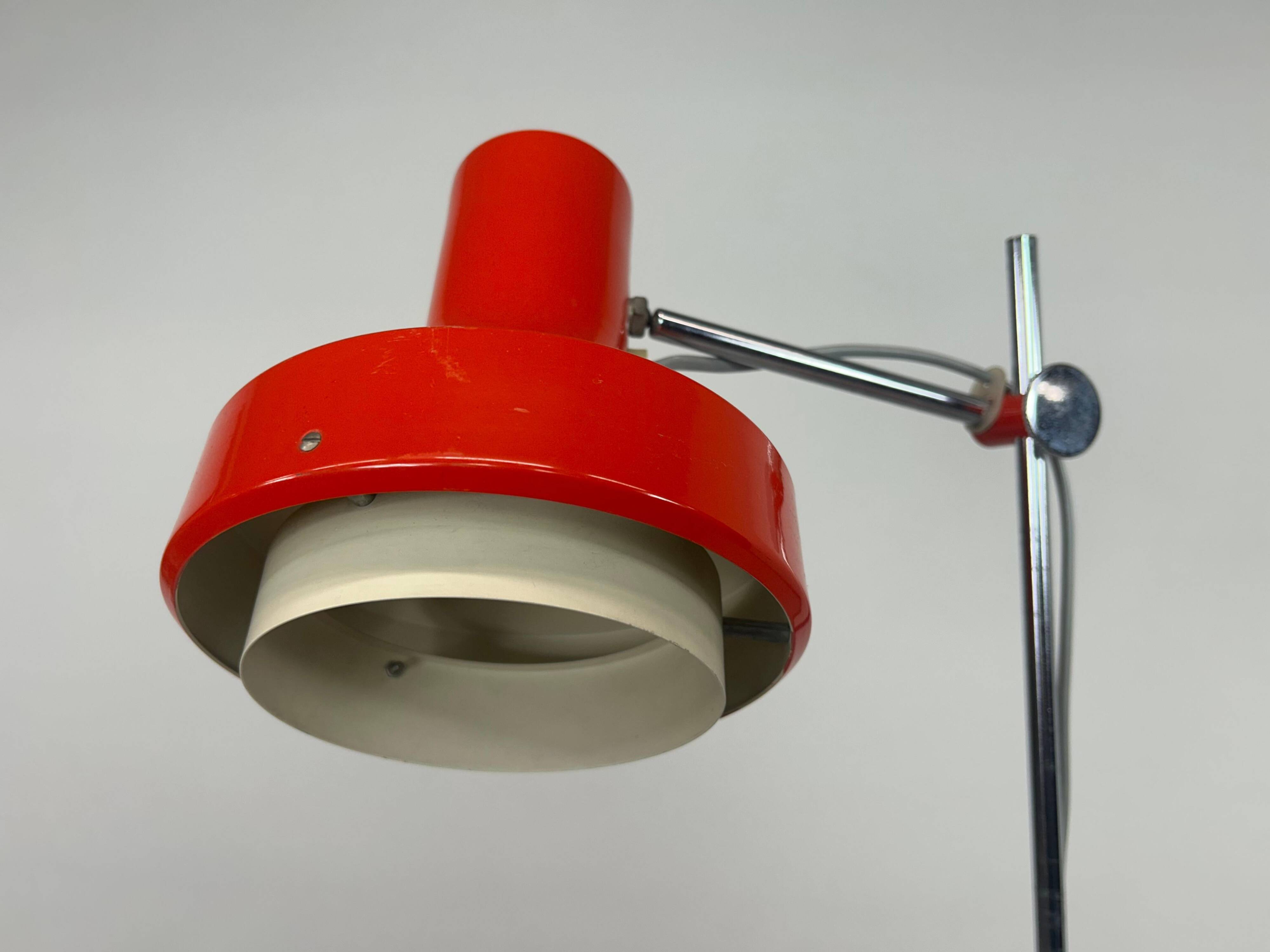 Red floor lamp by Josef Hurka for Napako