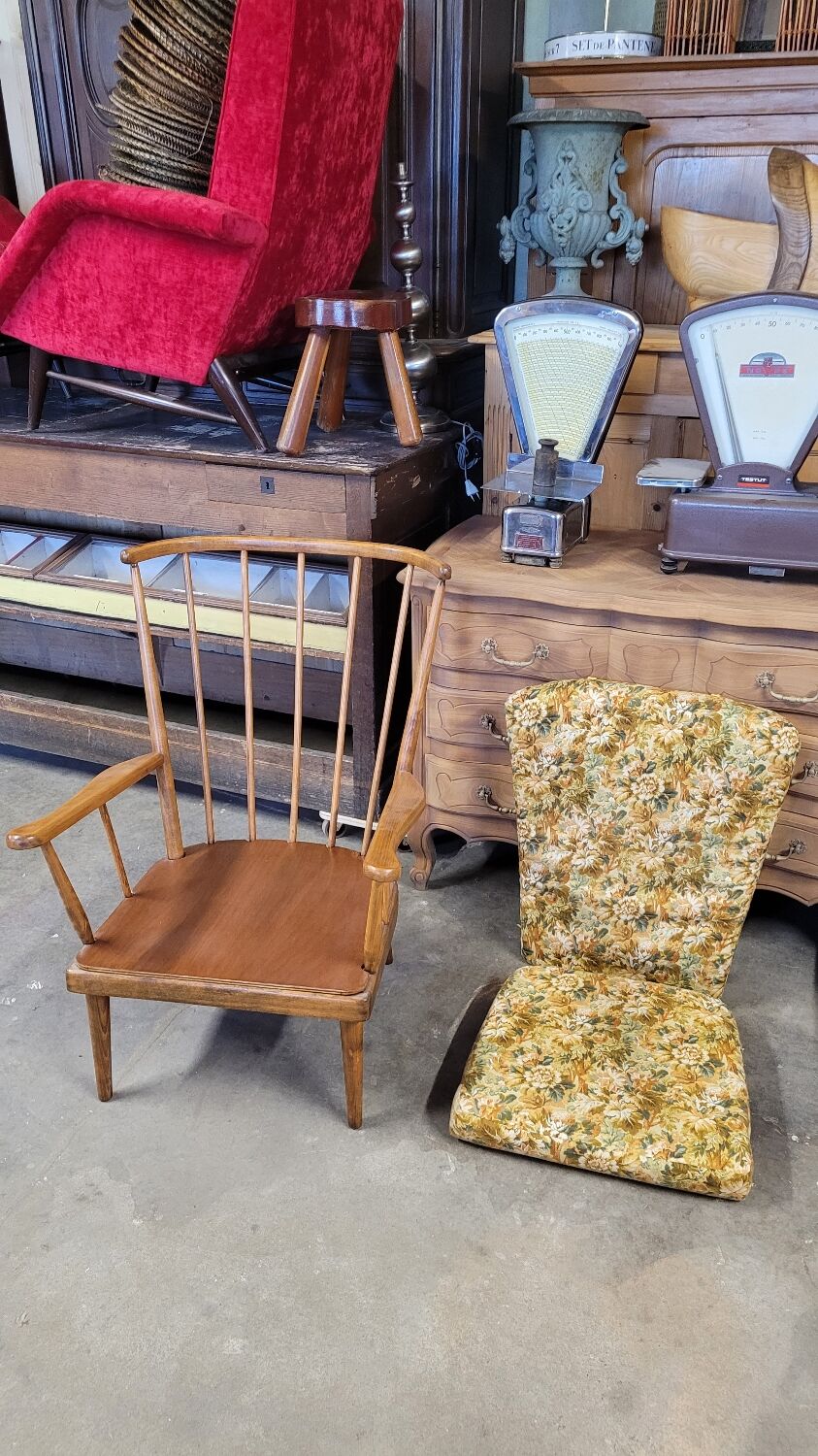 Fauteuil baumann modèle éventail 1950 vintage