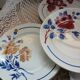 14 mismatched antique dinner plates