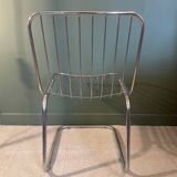 Chromed metal chair,