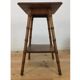 1960 carved bamboo wood side table, pedestal table