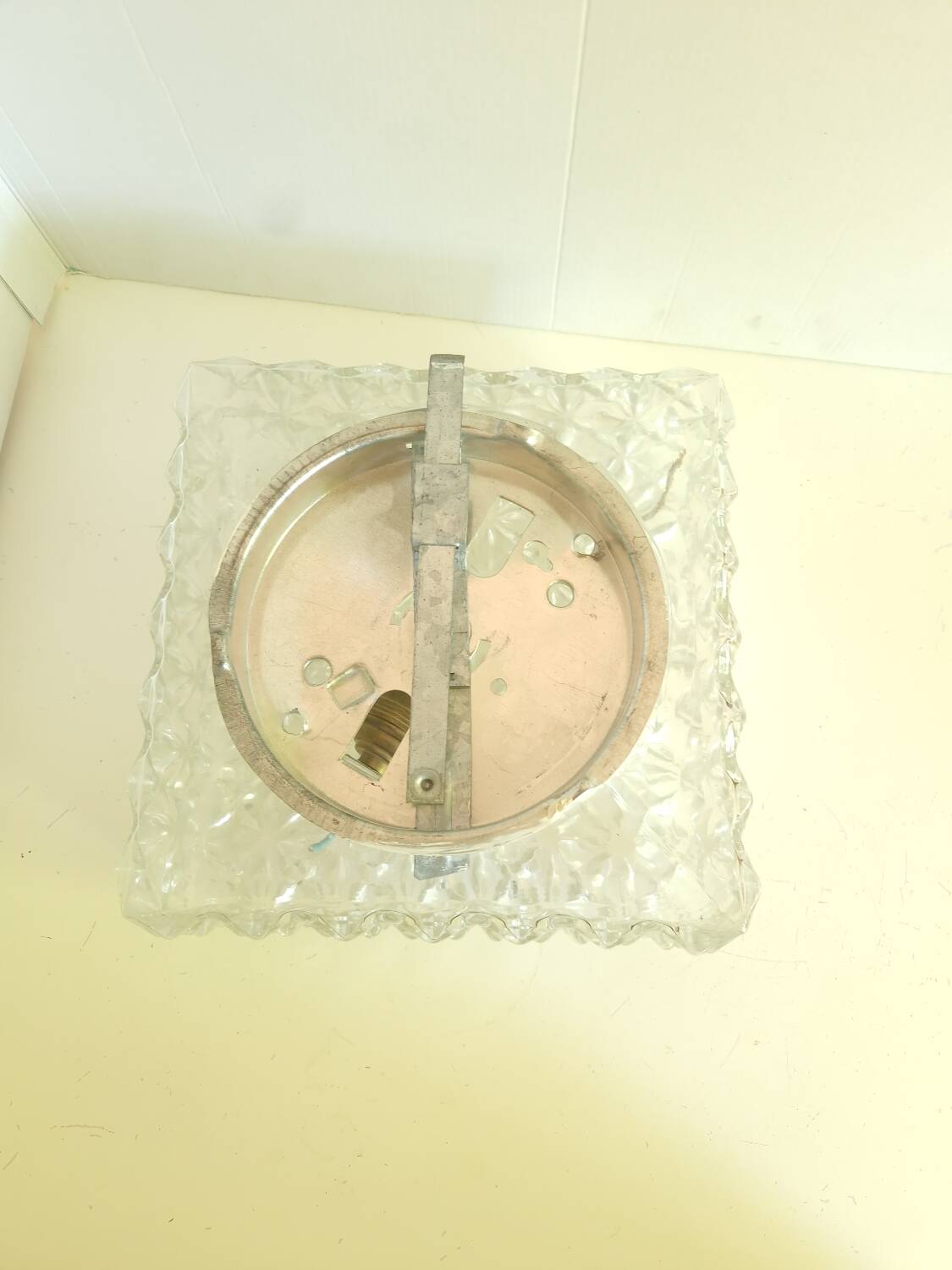 Vintage molded glass wall light