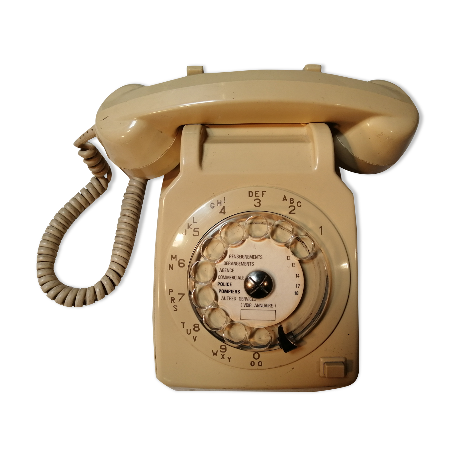 Bakelite socotel dial phone - vintage