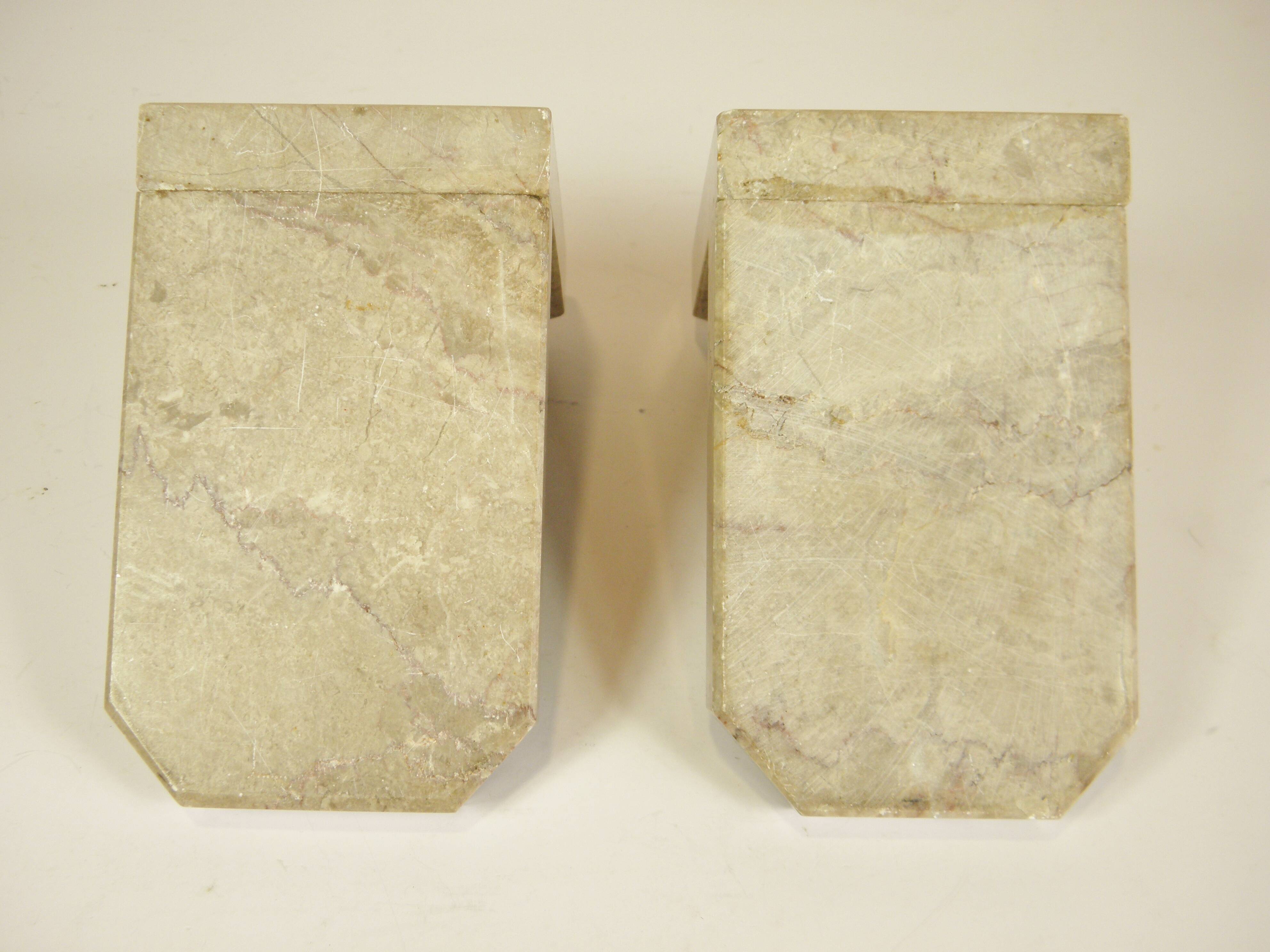 Pair of marble bookends