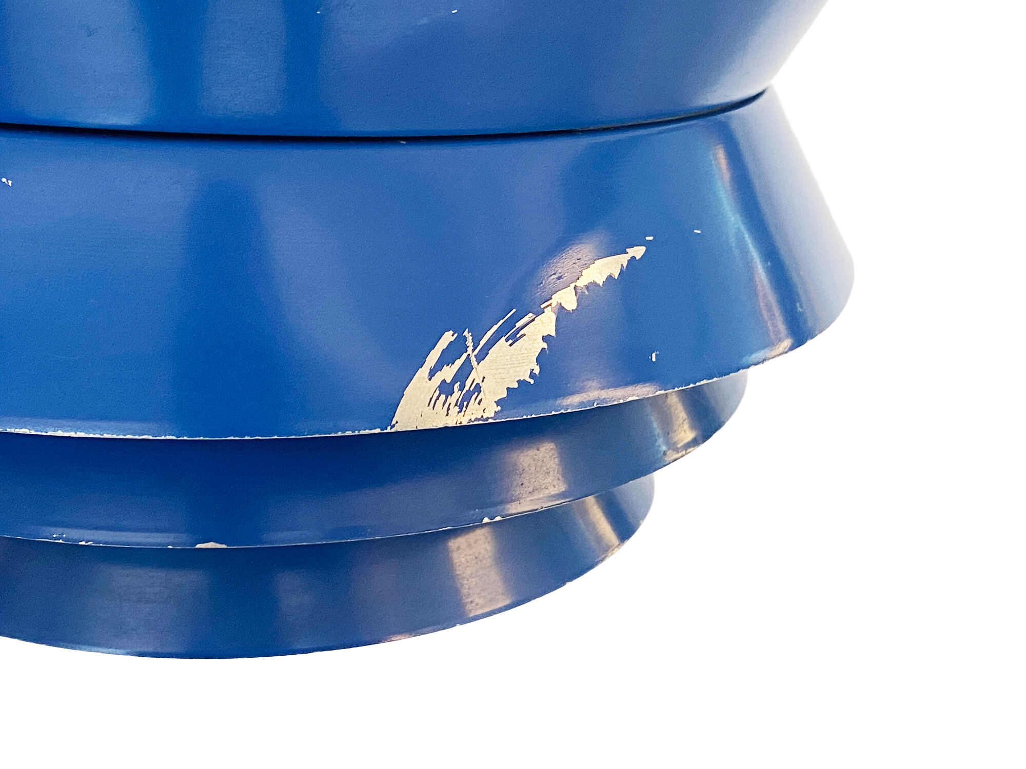 Pendant light "Trava" in blue lacquer by Carl Thore for Granhaga Metallindustri. Sweden 1960s.