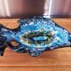 Vintage Vallauris Ceramic Fish Plate – Sea Foam Glaze –