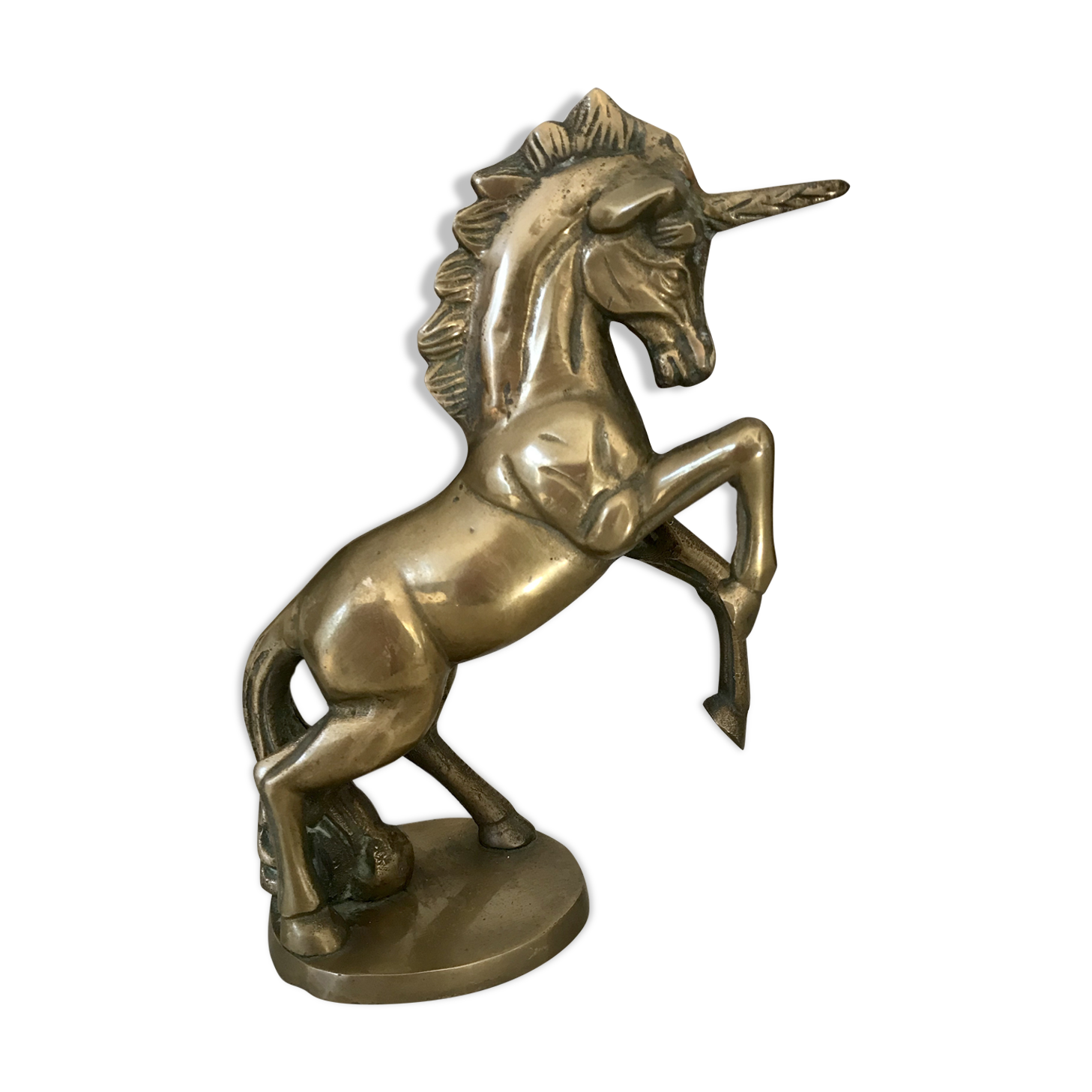 Vintage unicorn figure in brass