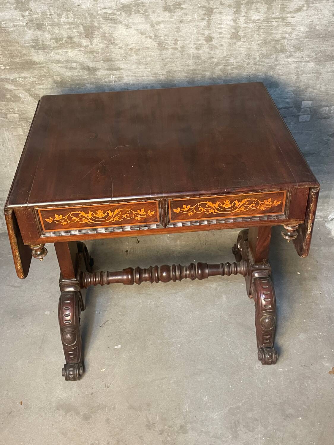 Writing table A Regency Irish carved mahogany writing table circa 1800