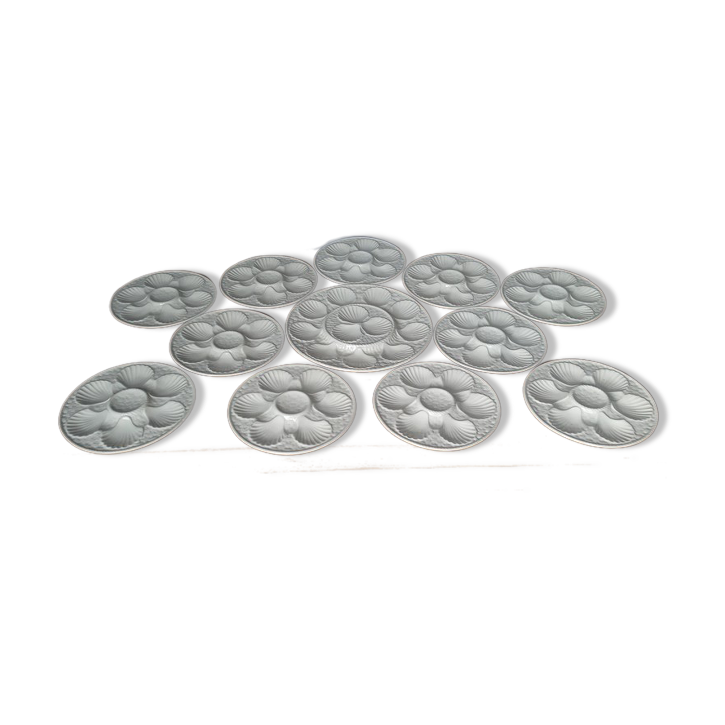 Chantilly shellfish slurry service, 12 plates
