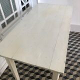 Old white wooden table