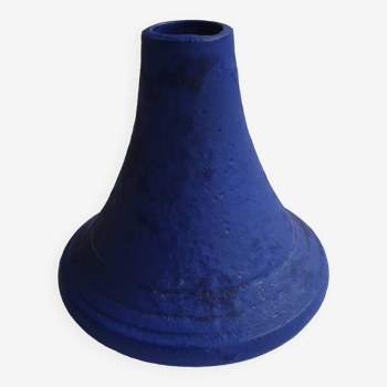 Vase bleu céramique Scheurich années 1960