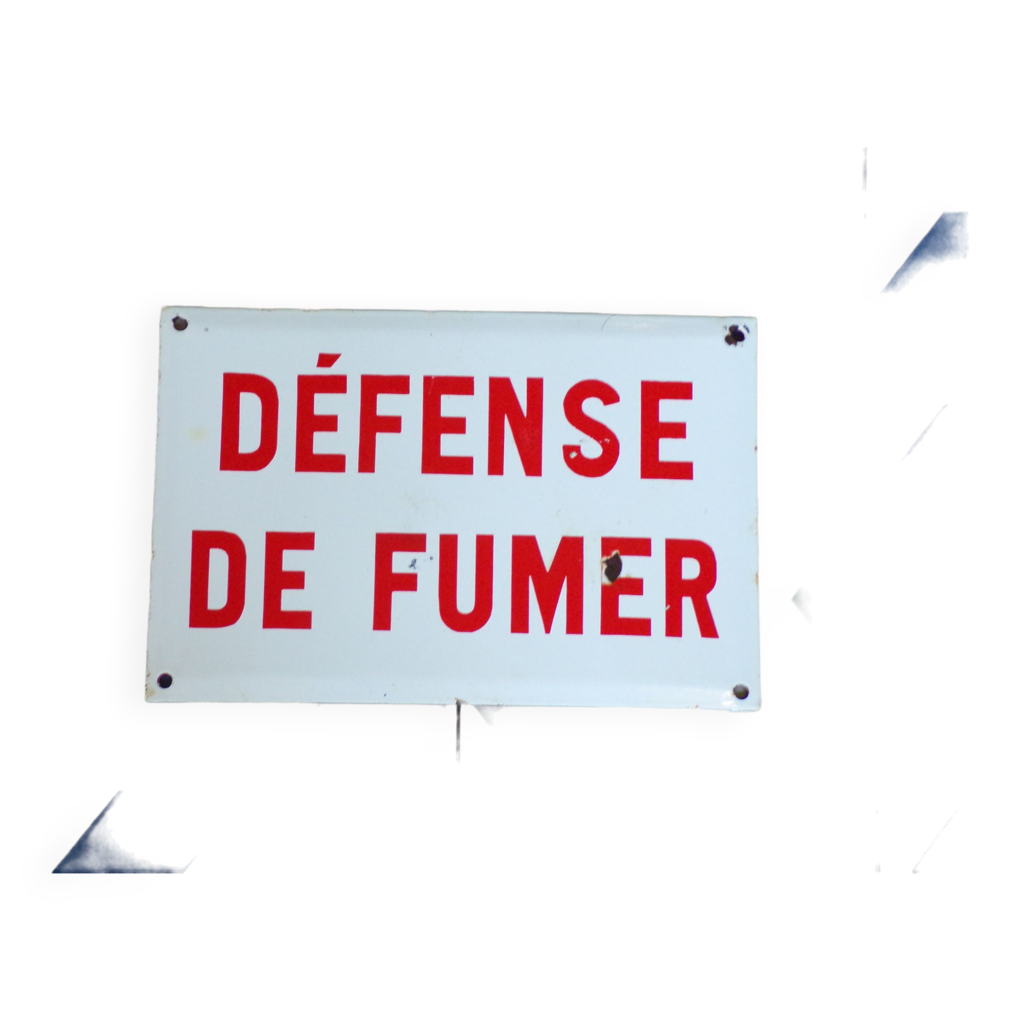 Enamelled sheet metal sheet smoking defense