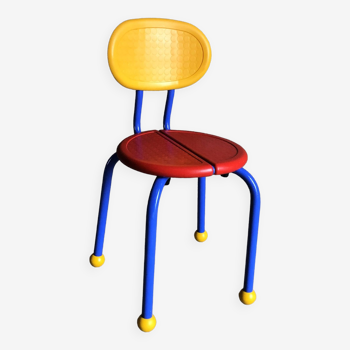 Petite chaise enfant Ikea années 1980/1990 style Memphis