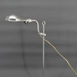 Workshop lamp in aluminum and nickel, adjustable with raise-lower system, France, circa 1900
