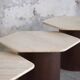 Three Gigogne Travertine coffee tables 1960