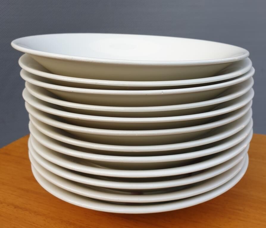 Lot 12 hollow plates Gien model Princess 1960