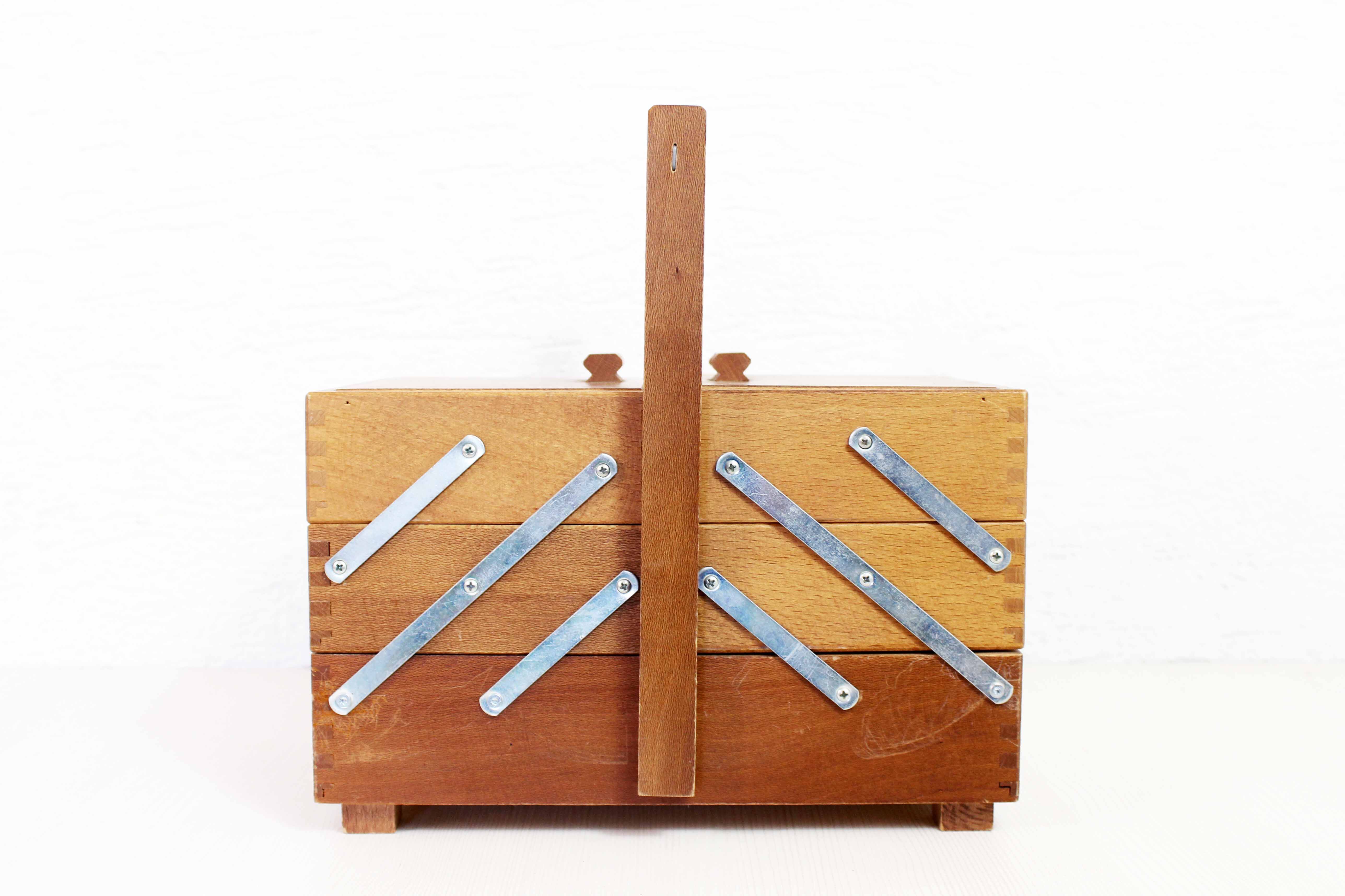 Vintage table sewing box