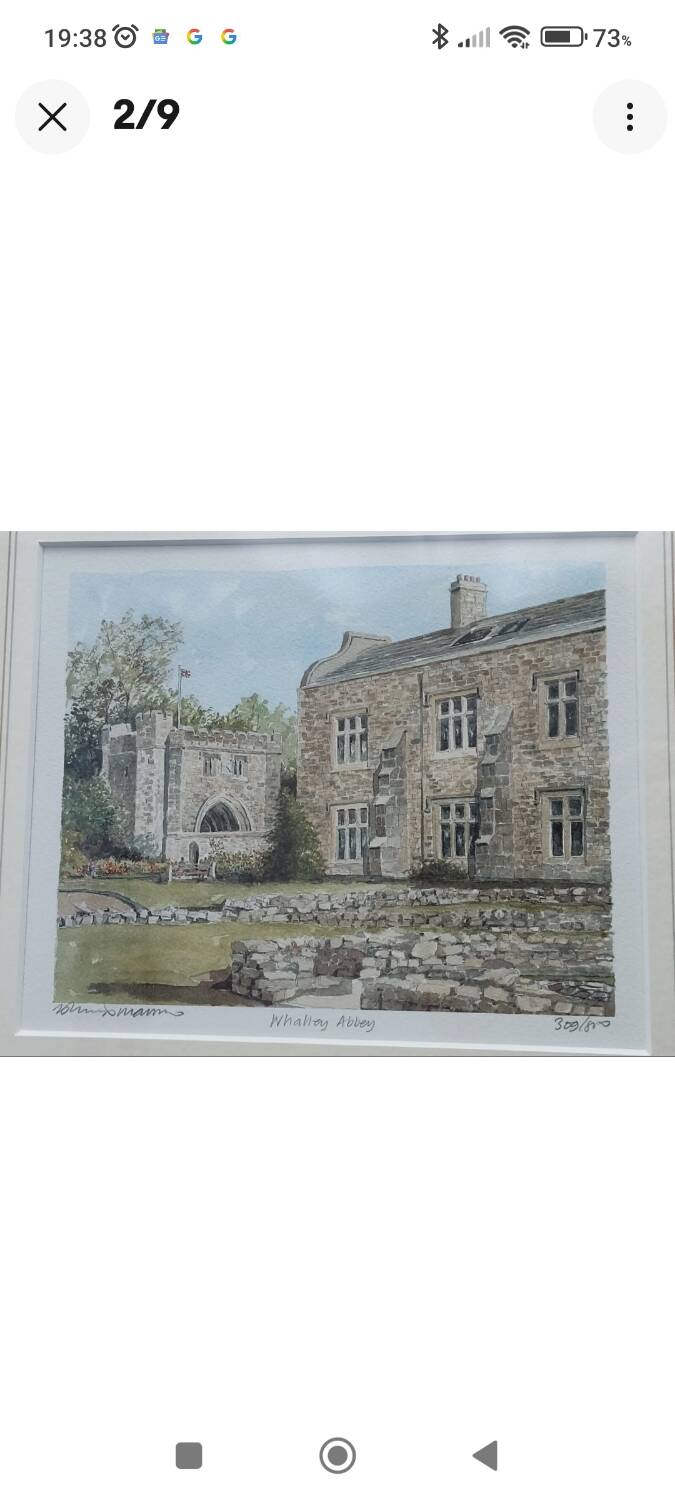 "Whalley Abbey Framed Painting - Signed Limited Edition (Philip & Glyn)