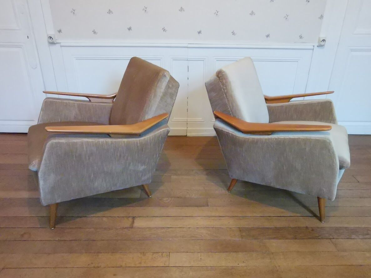 1/2 Scandinavian club chair green velvet water