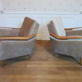 1/2 Scandinavian club chair green velvet water