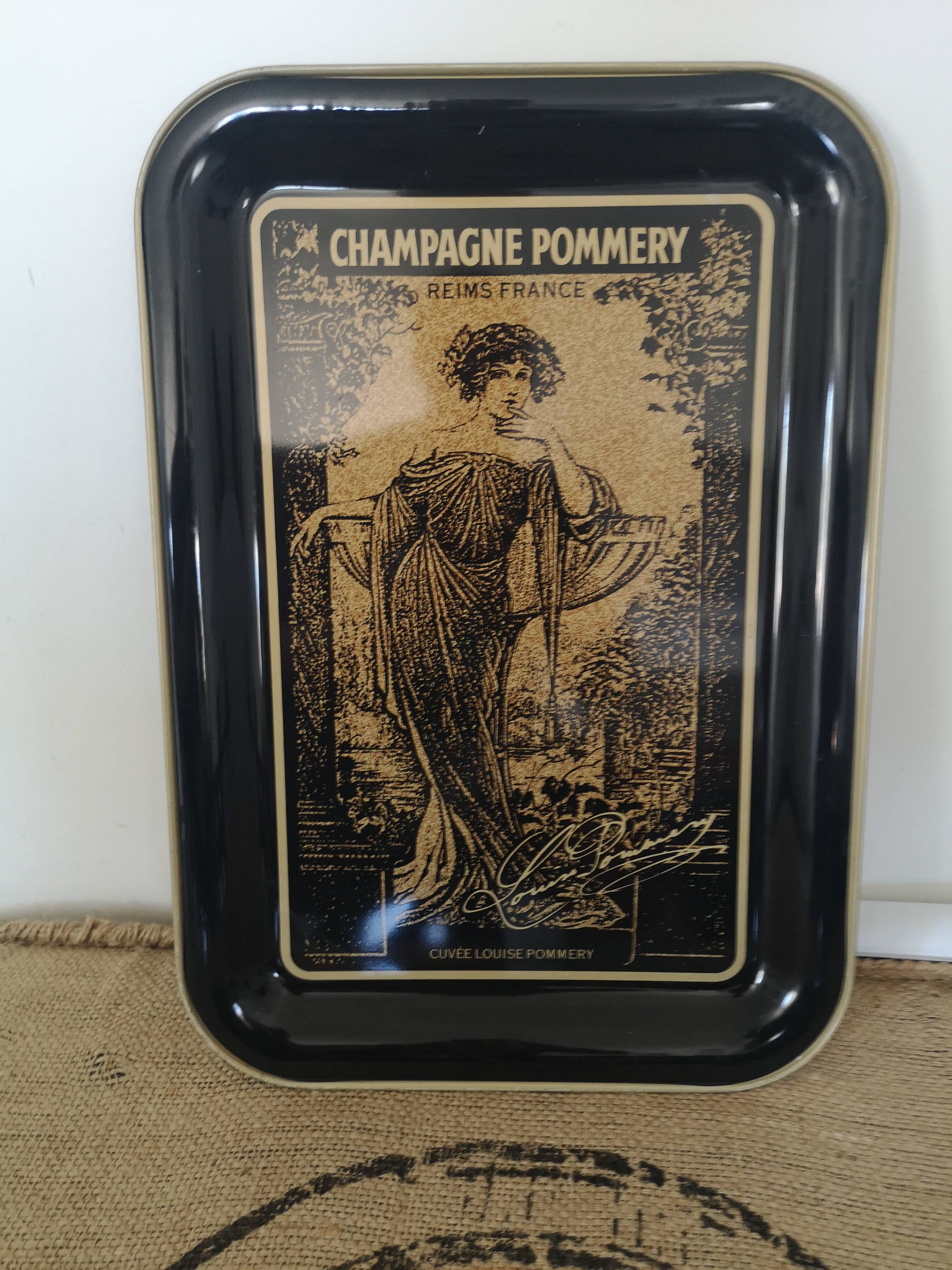 Champagne Pommery Reims advertising tray