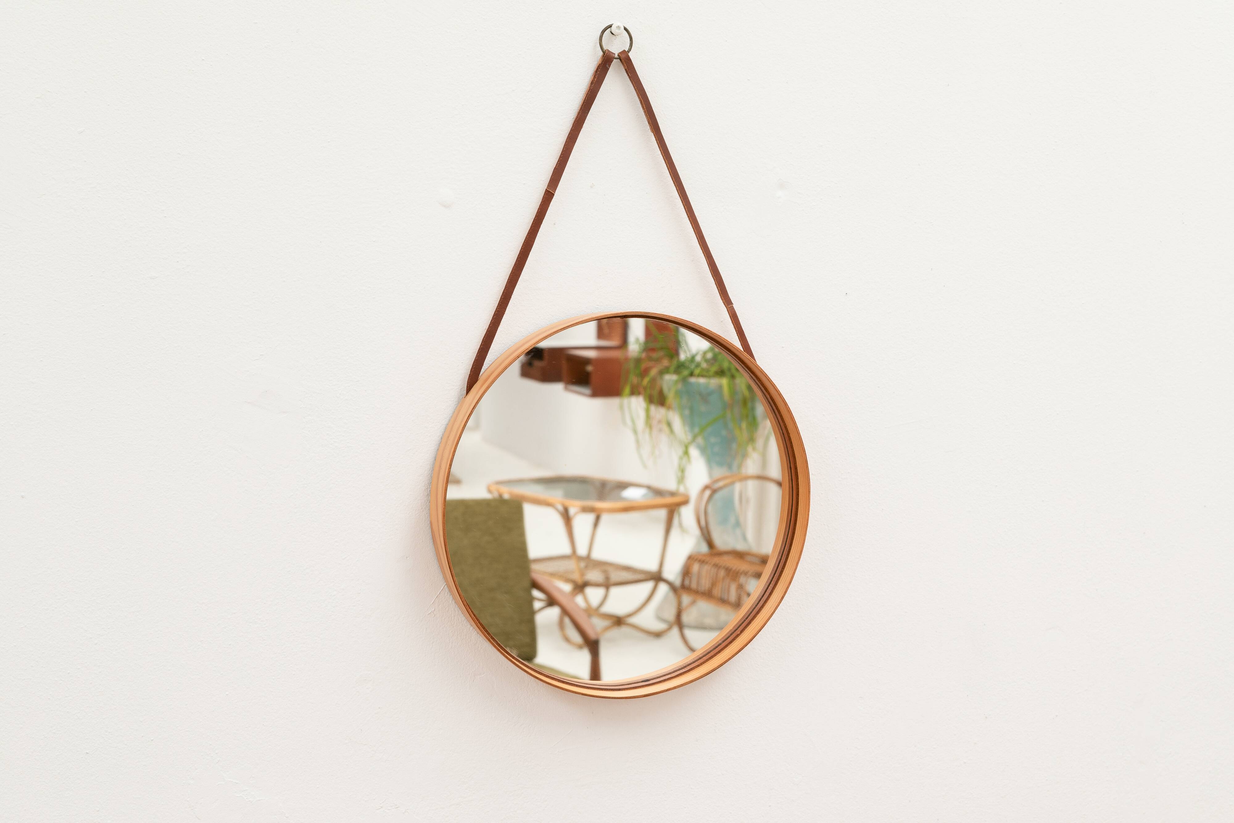 Miroir de Glasmäster Markaryd, Suède, années 1950