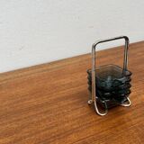 Stackable German ashtrays from the mid-century by Wilhelm Wagenfeld for WMF, 1960s, set of 5.