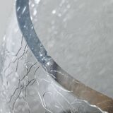 Crackle glass vase and candle holders