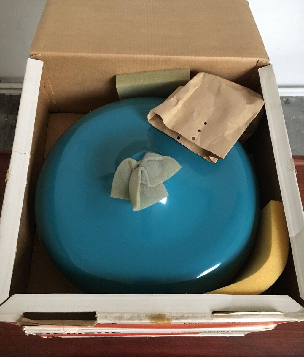 Vintage Space Age pendant lamp from the Siform series by Siemens, 1970s.