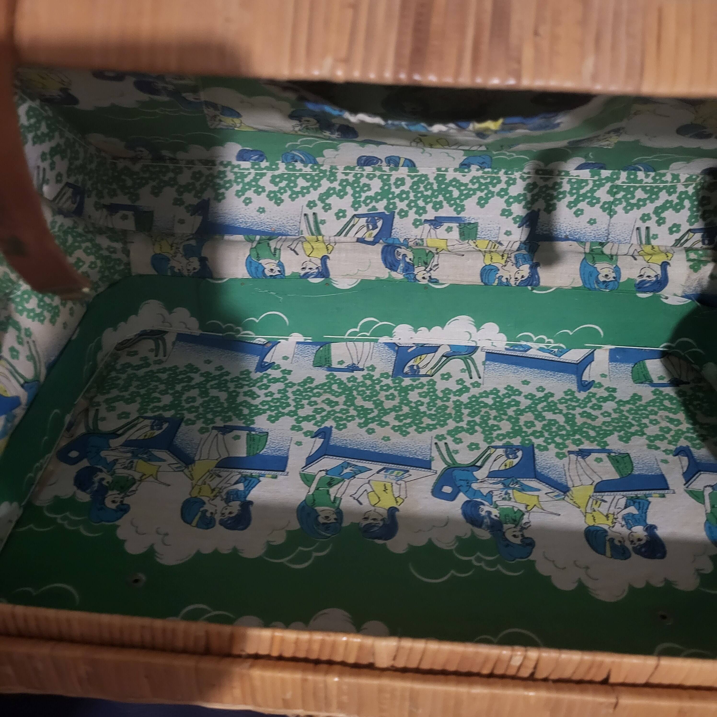 Rattan and wicker suitcase