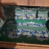 Rattan and wicker suitcase