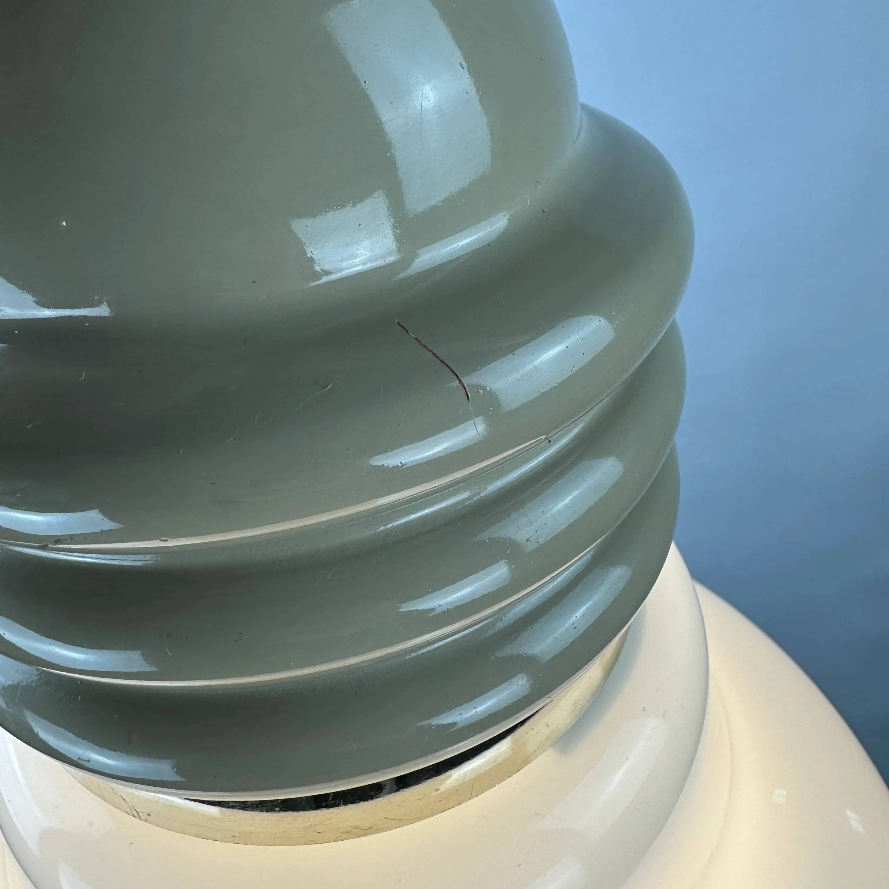 Large Italian glass drop-shaped pendant by Enrico Tronconi, 1960.